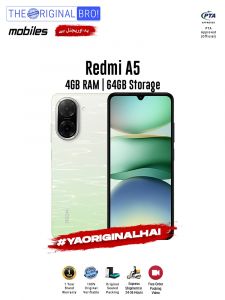 Redmi A5 - 4GB RAM - 64GB Storage - PTA Approved - 12 Months Warranty - Gold - The Original Bro Mobiles - TOB41